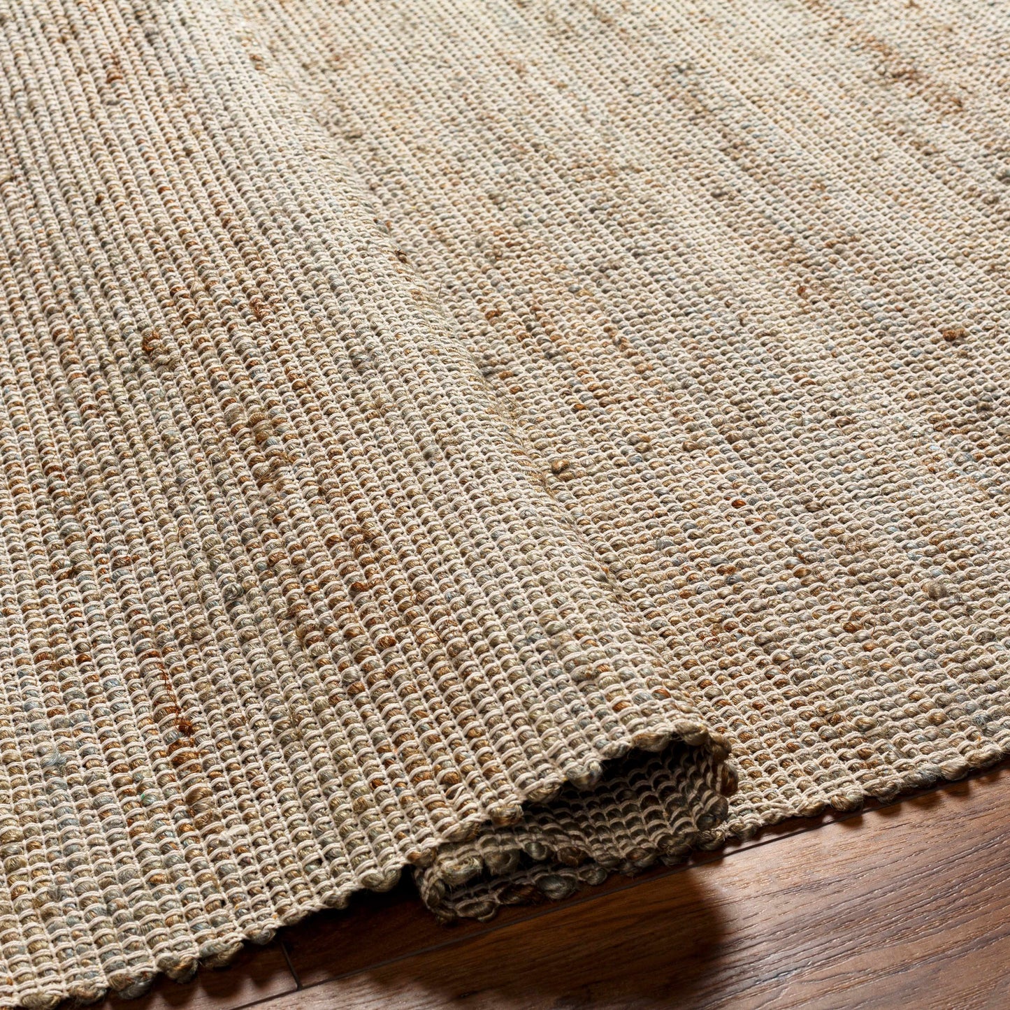 Byrne Beige & Green Jute Rug-4