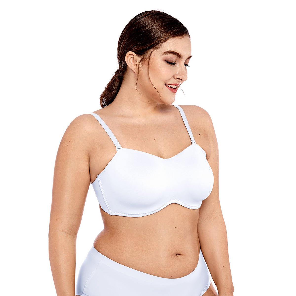 Seamless Minimizer Strapless Underwire Bra-5