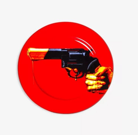 Seletti wears TOILETPAPER Revolver porcelain plate 27cm