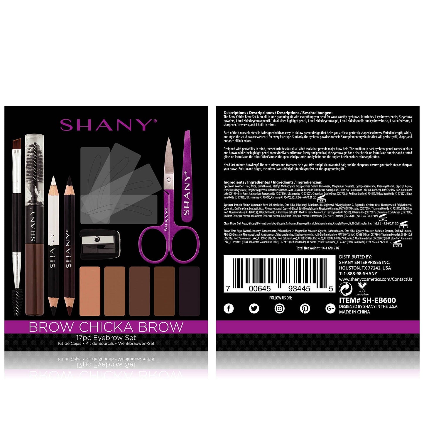 Brow Chicka Brow Eyebrow Makeup Set - 17-Piece Kit-4
