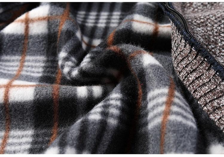 Simple Quality Autumn Winter New Men's Jacket Slim Fit Jacket Slim Fit Thick Sweaters Male Jacket Men Solid Cotton Thick Warm Sweater With Pockets Fashion Warm Cold Weather Classic Jacket
