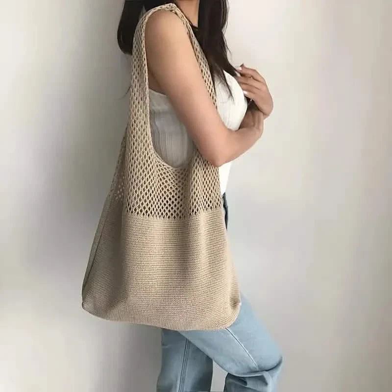 Simple Retro Hollow Crochet Bag