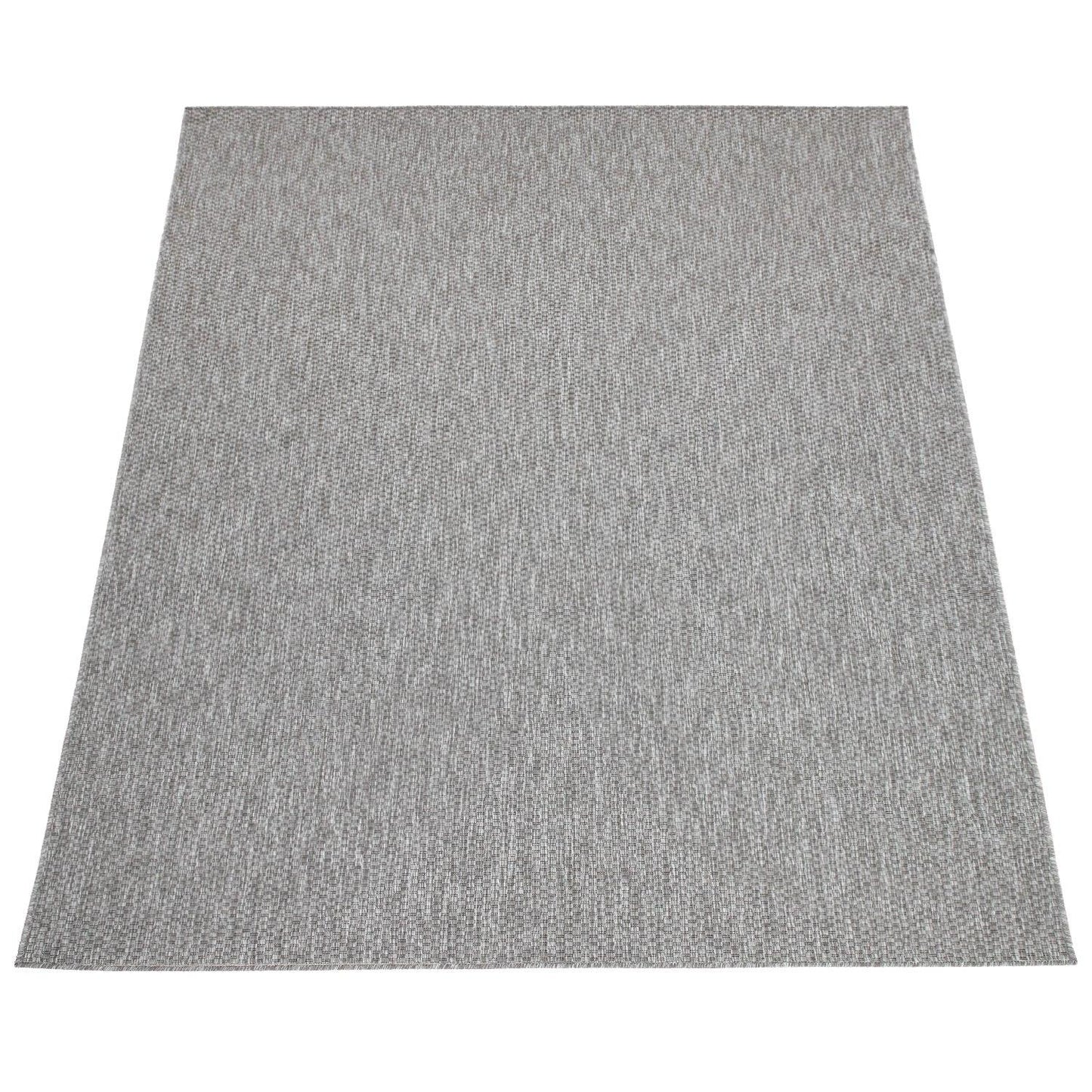 Solid Outdoor Rug for Patio or Balcony weatherproof in Mottled Grey-4