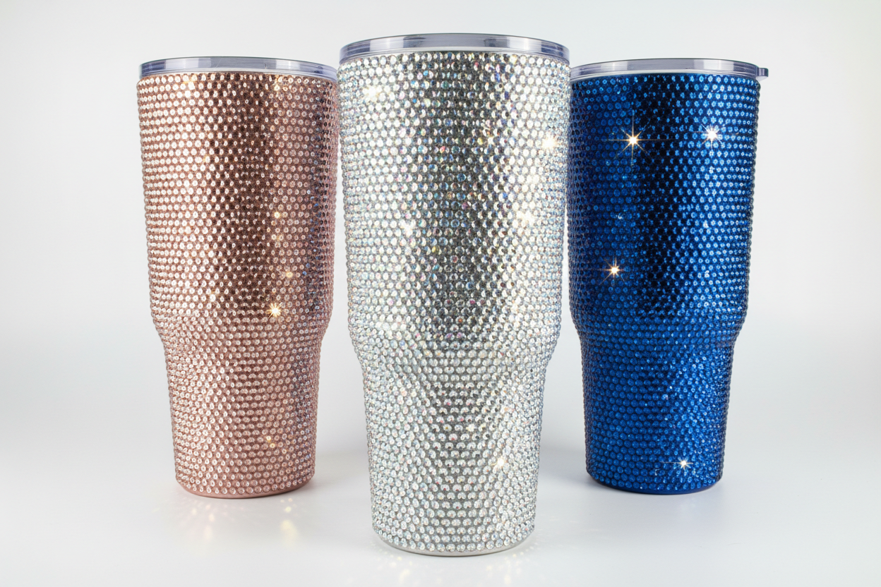 sparkling rhinestone 40oz tumblers