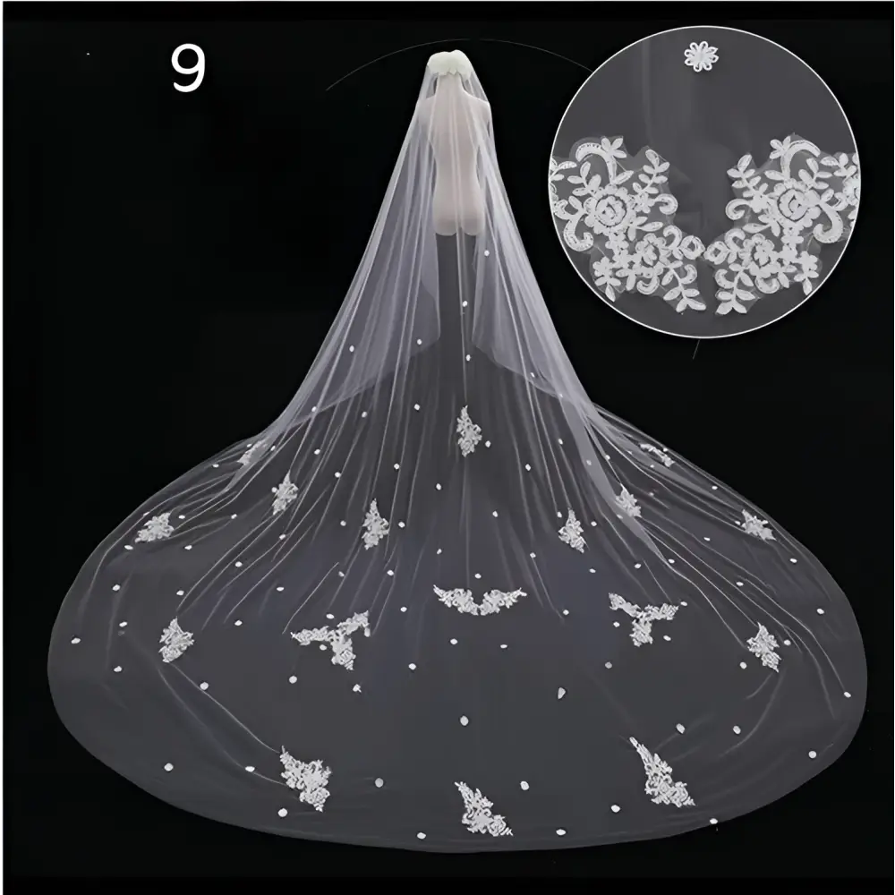 Sparkling Wide Style Bridal Wedding Dress Veil