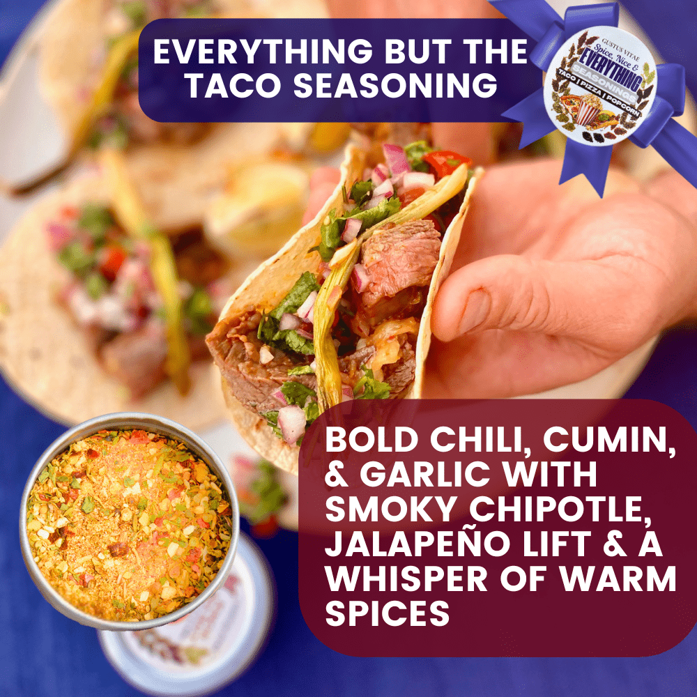 Spice, Nice & Everything Seasonings: Taco, Pizza, Popcorn | Gift Pack Set of 3-4