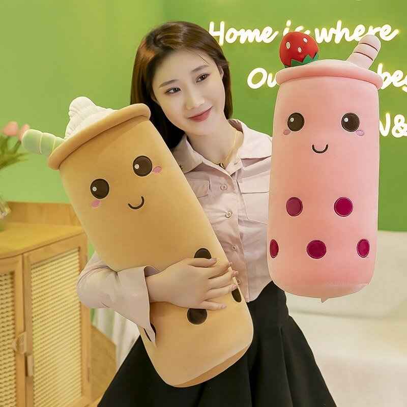 Kawaii Bubble Tea Plushie Strawberry Matcha Boba Toy Gift