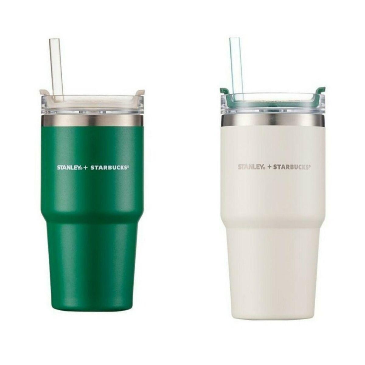 Green or Cream Starbucks Stanley Quencher Tumbler 591ml (20oz)-0