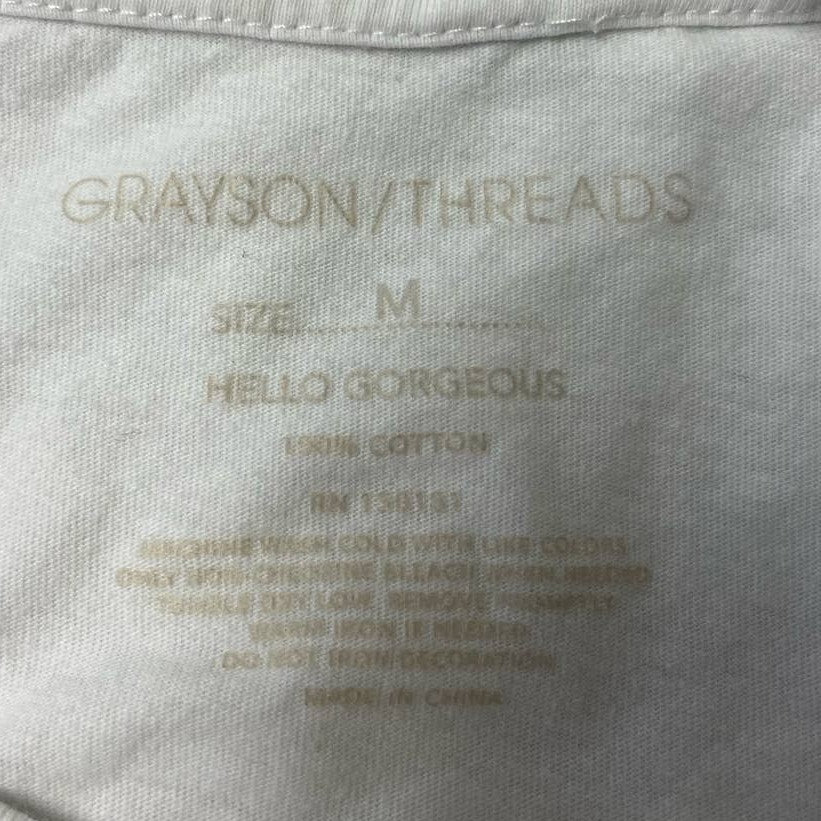 Grayson Threads Womens Medium California Golden Coast Cotton Short Sleeve Tee