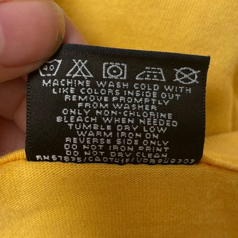 Nautica Mens XXL 100% Cotton Yellow Short Sleeve Crew Neck Sailboat Tee Shirt