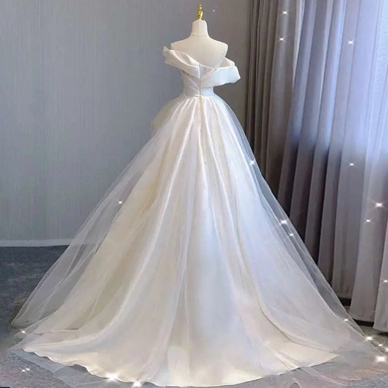 Temperament Princess Style French Satin Gown