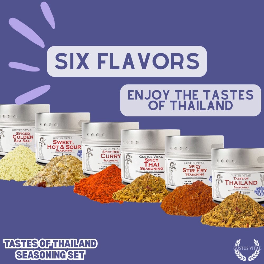 Thai Seasoning Gift Set - Tastes of Thailand - Artisanal Spice Blends Six Pack-4