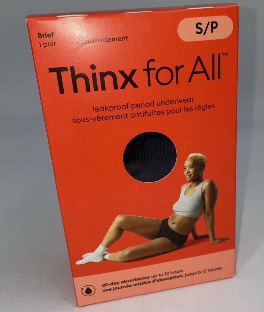 Thinx for All Women's Period Underwear - Super Absorbency - Black Briefs S/P