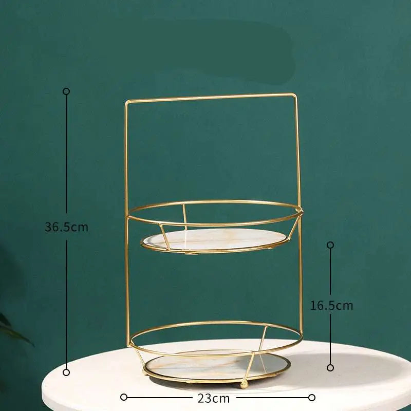 Two Tier Gold Dressing Table Finishing Rack