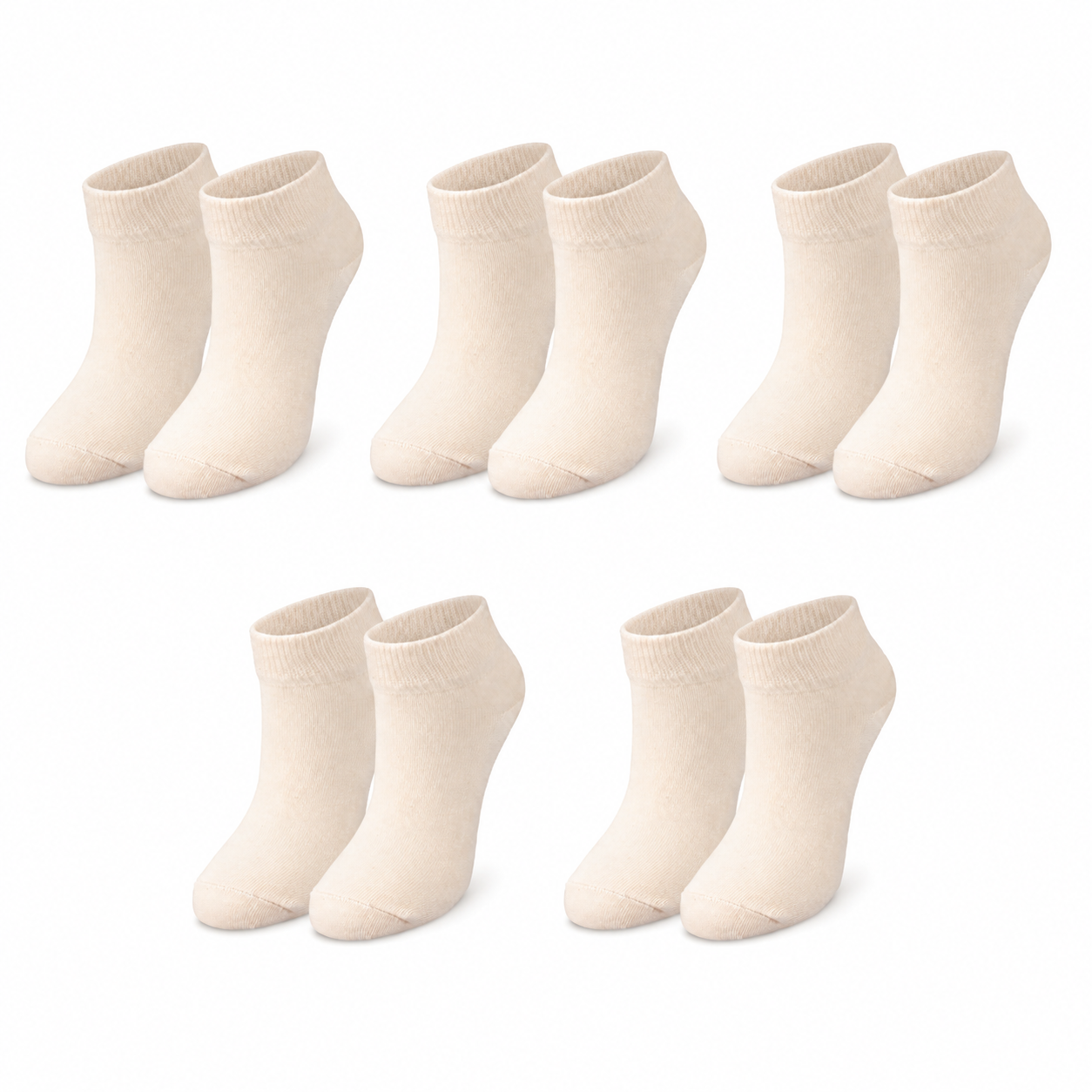 tittimitti® Kids 98% Organic Cotton Ankle Socks 5-Pack – Breathable Lightweight Socks for Active Kids