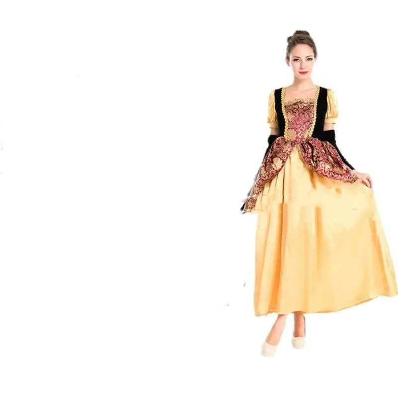 Velvet Halloween COS Ball Queen Dress Evening Gown