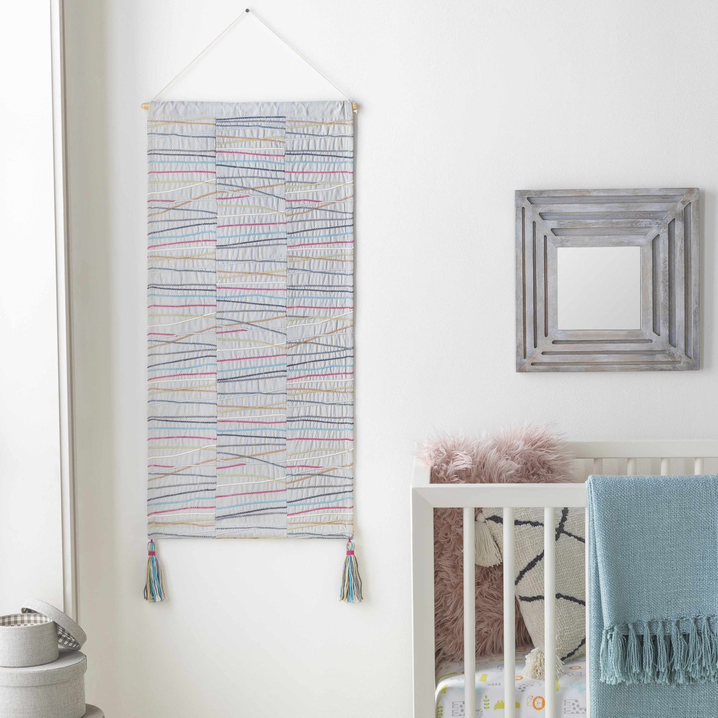 Verden Striped Multicolor Wall Hanging - Clearance-1