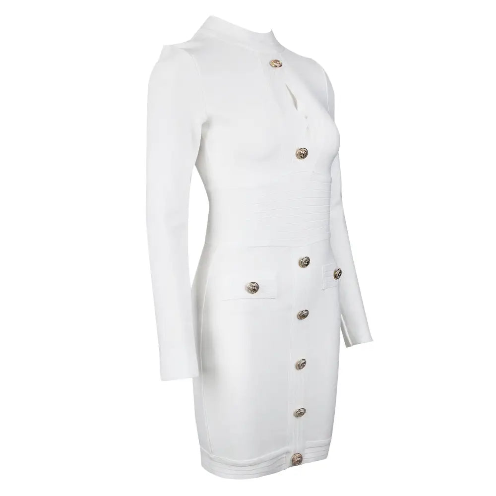 White High Neck Chest Scheming Hip Short Skirt