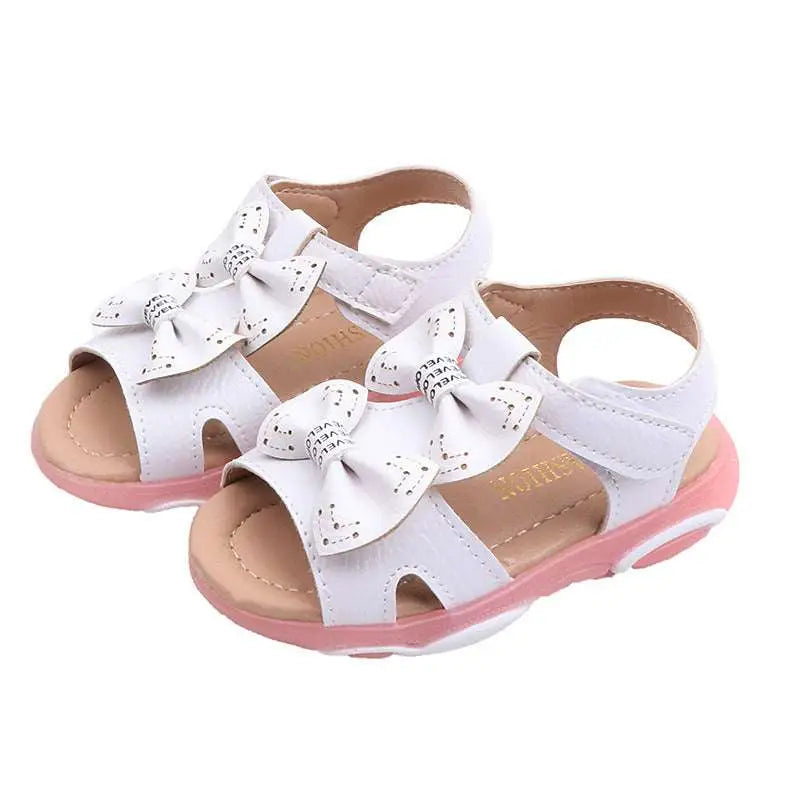 White LED Flashing Princess Shoes with Bows