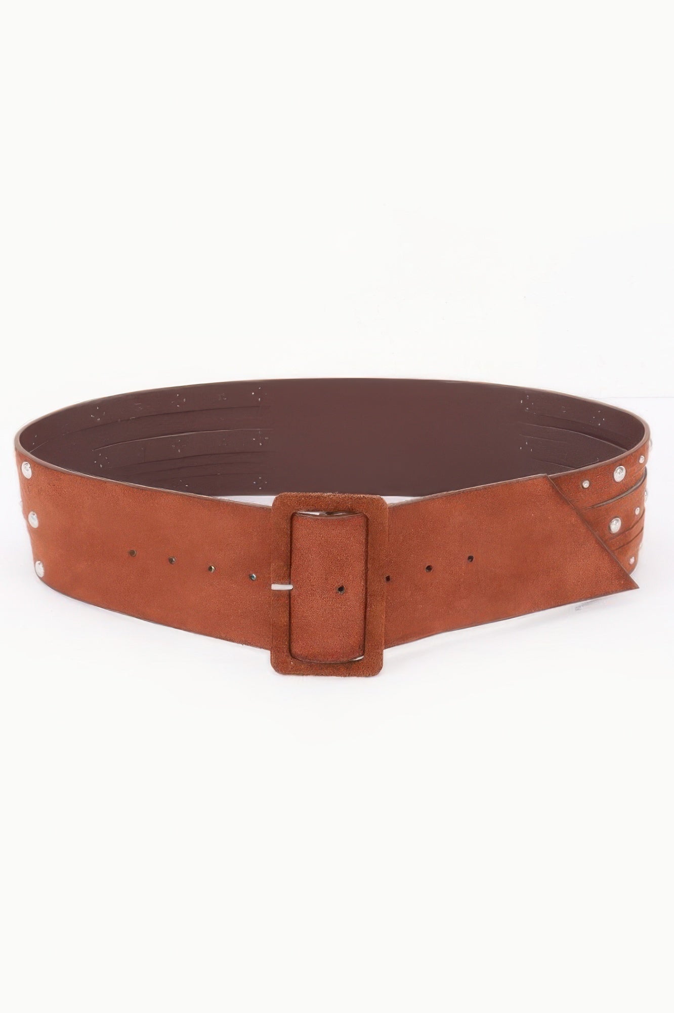 Wide Studded Buckle Belt