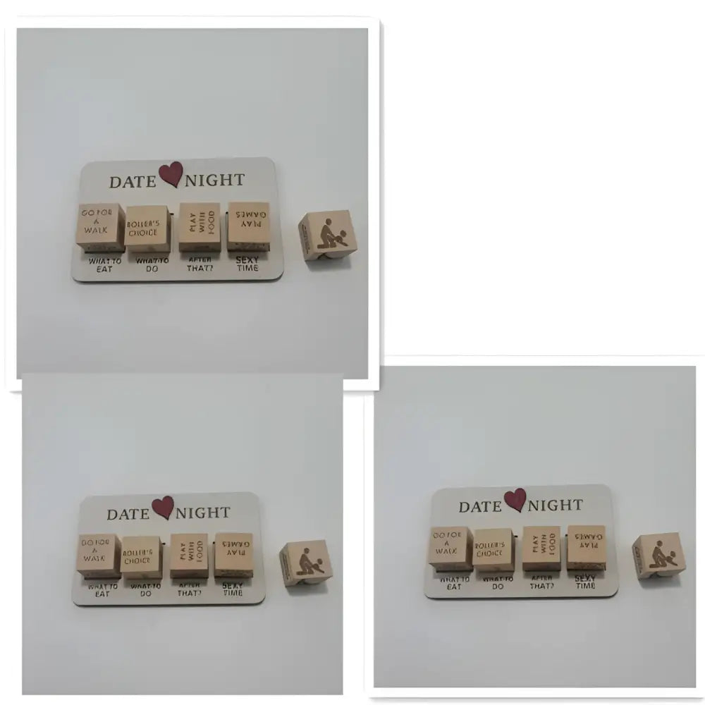 Wooden Date Night Dice Game Board