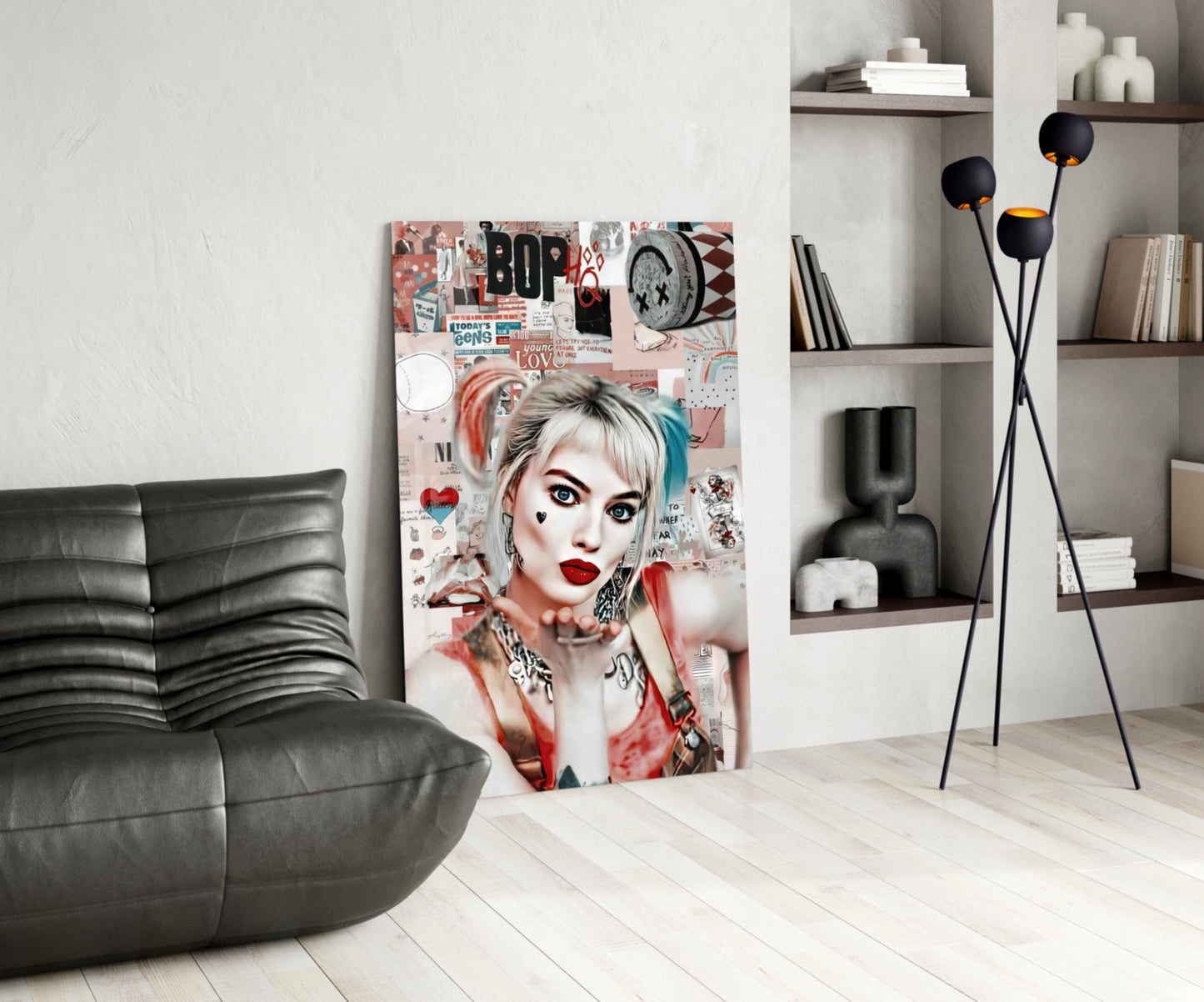 Harley Quinn Glass Wall Art-4
