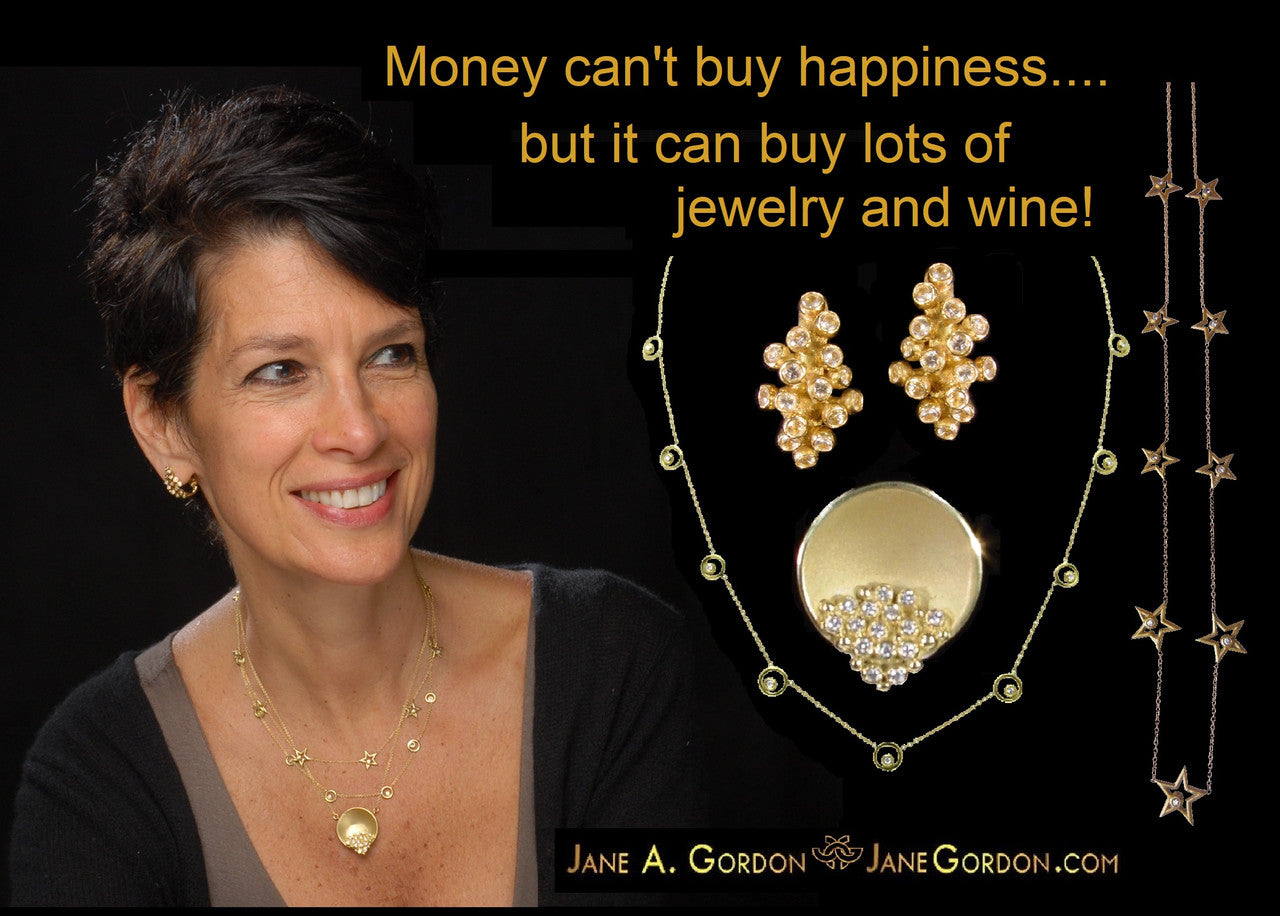 Grapes Necklace, 14K Gold with Diamonds: Lariat Style on Handmade Chain-15