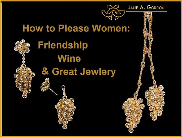 Grapes Drop Earrings with Interchangeable Studs- 2 parts-14K Gold-13