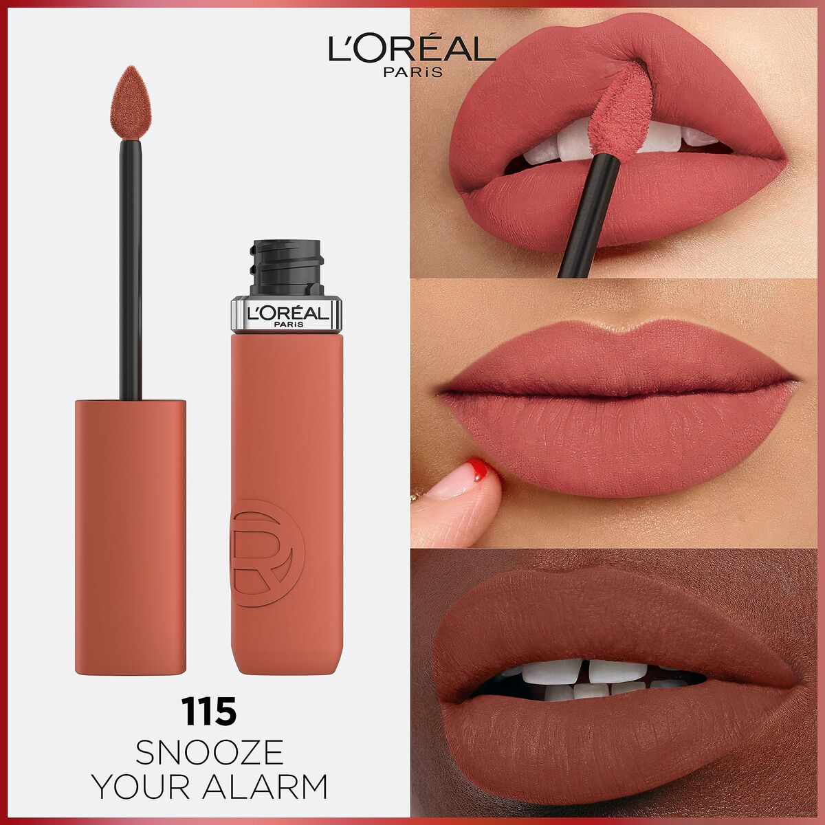 Liquid lipstick L'Oreal Make Up Infaillible Matte Resistance Snooze your ala Nº 115 Nº 115-Snooze Your Ala (1 Unit)-3