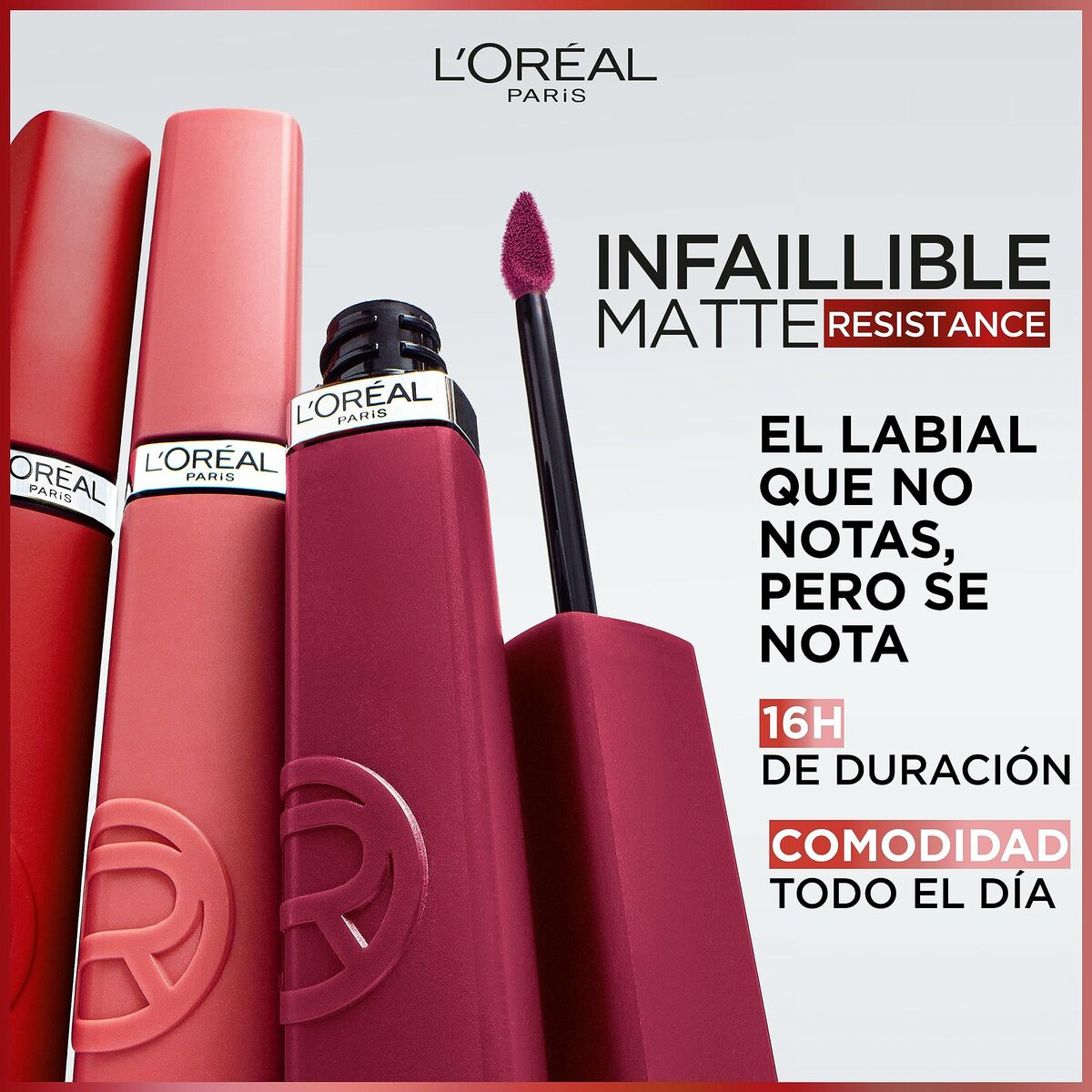 Liquid lipstick L'Oreal Make Up Infaillible Matte Resistance Wine not? Nº 500 Nº 500-Wine Not? (1 Unit)-5