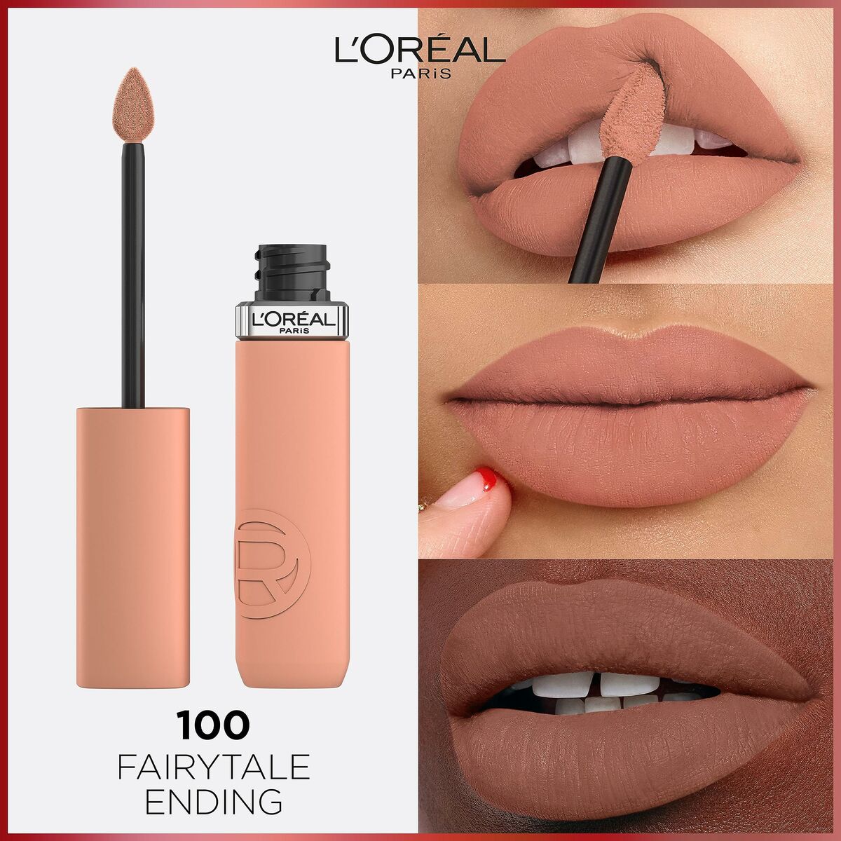Liquid lipstick L'Oreal Make Up Infaillible Matte Resistance Fairy Tale Ending Nº 100 Nº 100-Fairytale Endin (1 Unit)-3