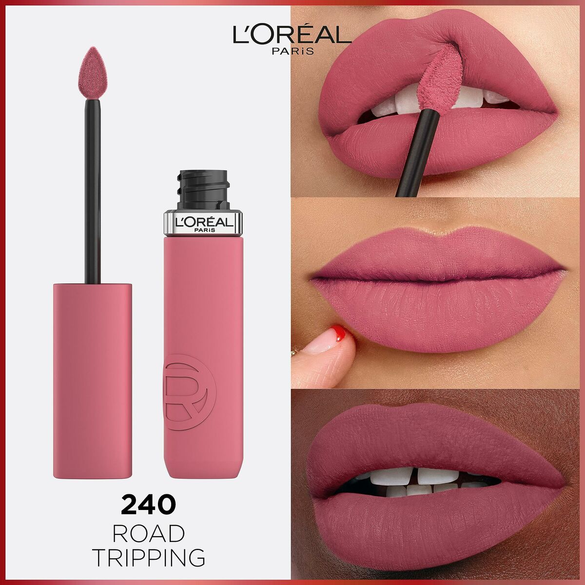 Liquid lipstick L'Oreal Make Up Infaillible Matte Resistance Road Tripping Nº 240 Nº 240-Road Tripping (1 Unit)-3