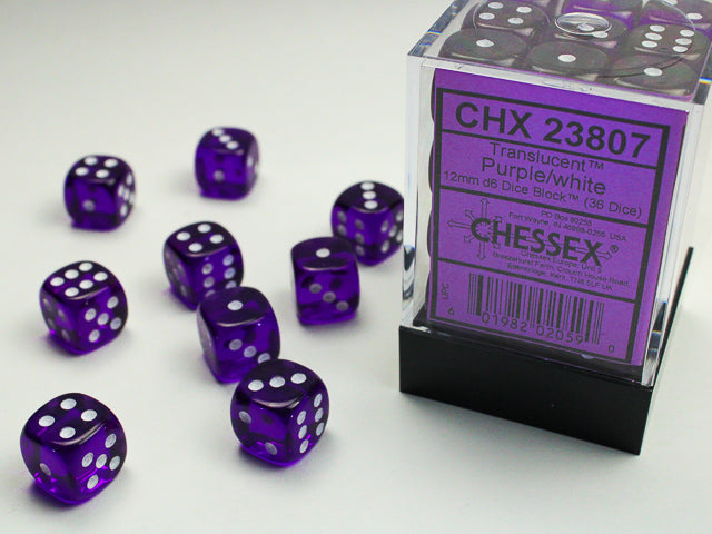 Chessex Translucent 12mm 6-Sided Dice Block