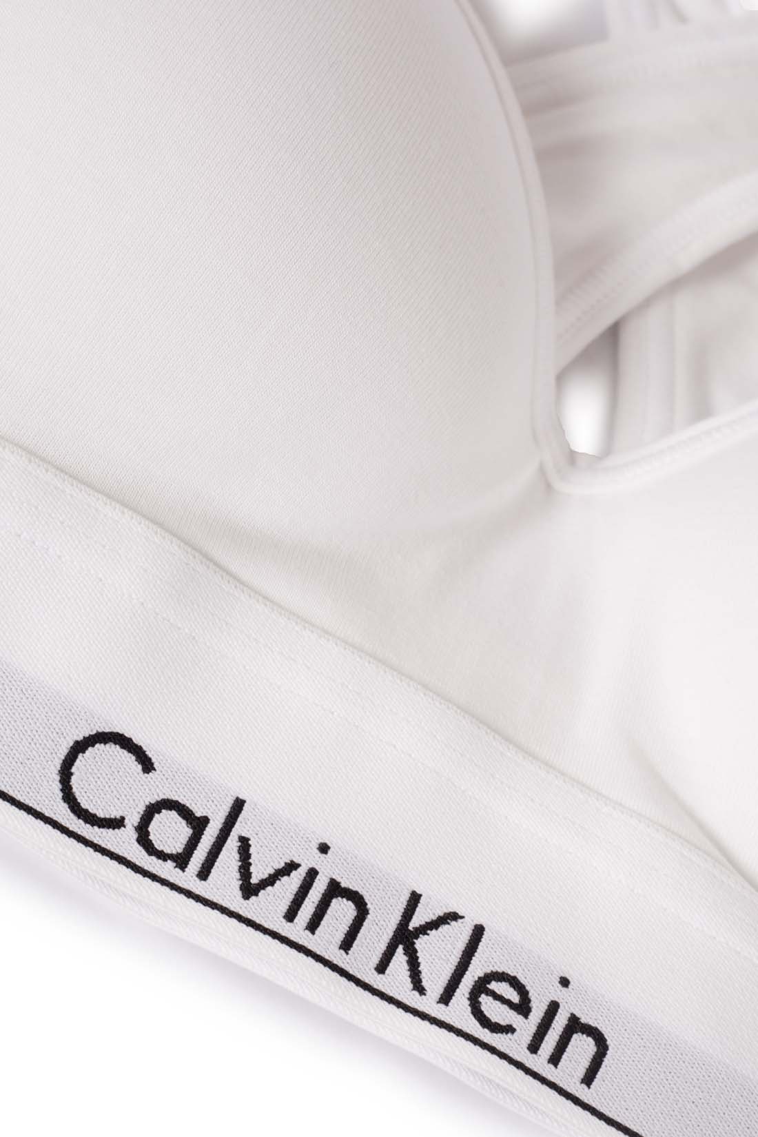 CALVIN KLEIN - Women's bralette with cross design and logo  - Size L-8