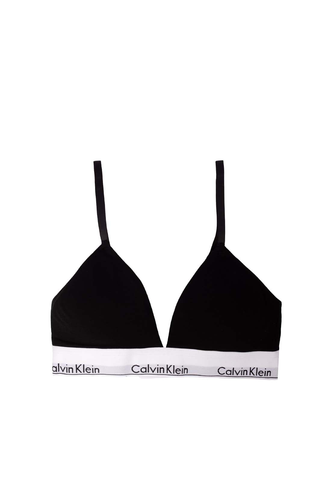 CALVIN KLEIN JEANS - Women's triangle bra with logo  - Size S-2
