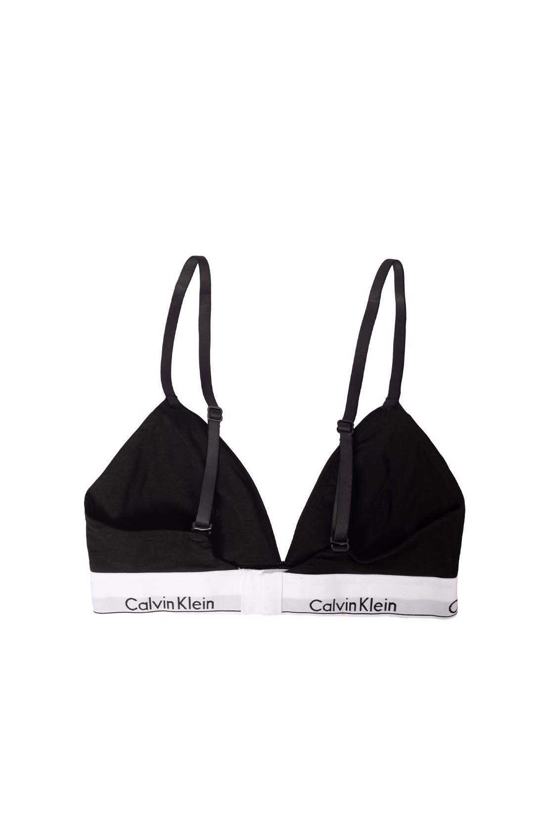 CALVIN KLEIN JEANS - Women's triangle bra with logo  - Size S-4