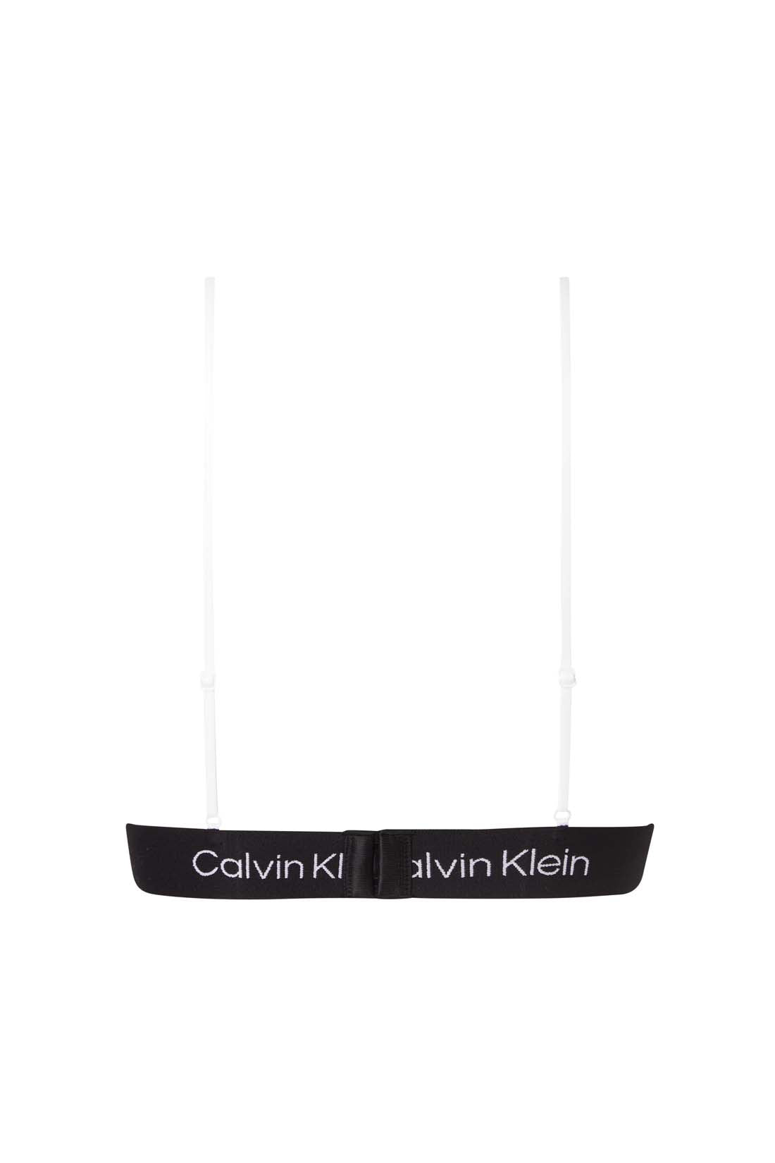 CALVIN KLEIN - Women's triangle bralette with logo   - Size L-0