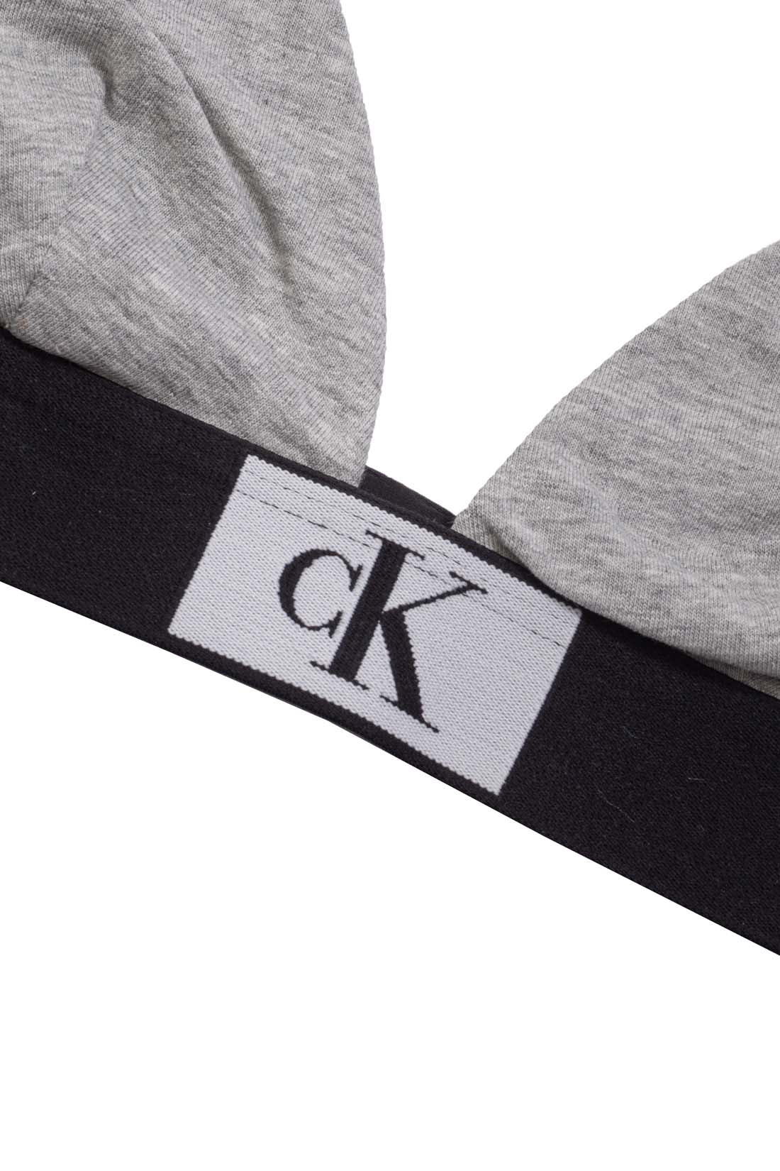 CALVIN KLEIN - Women's triangle bralette with logo   - Size L-8
