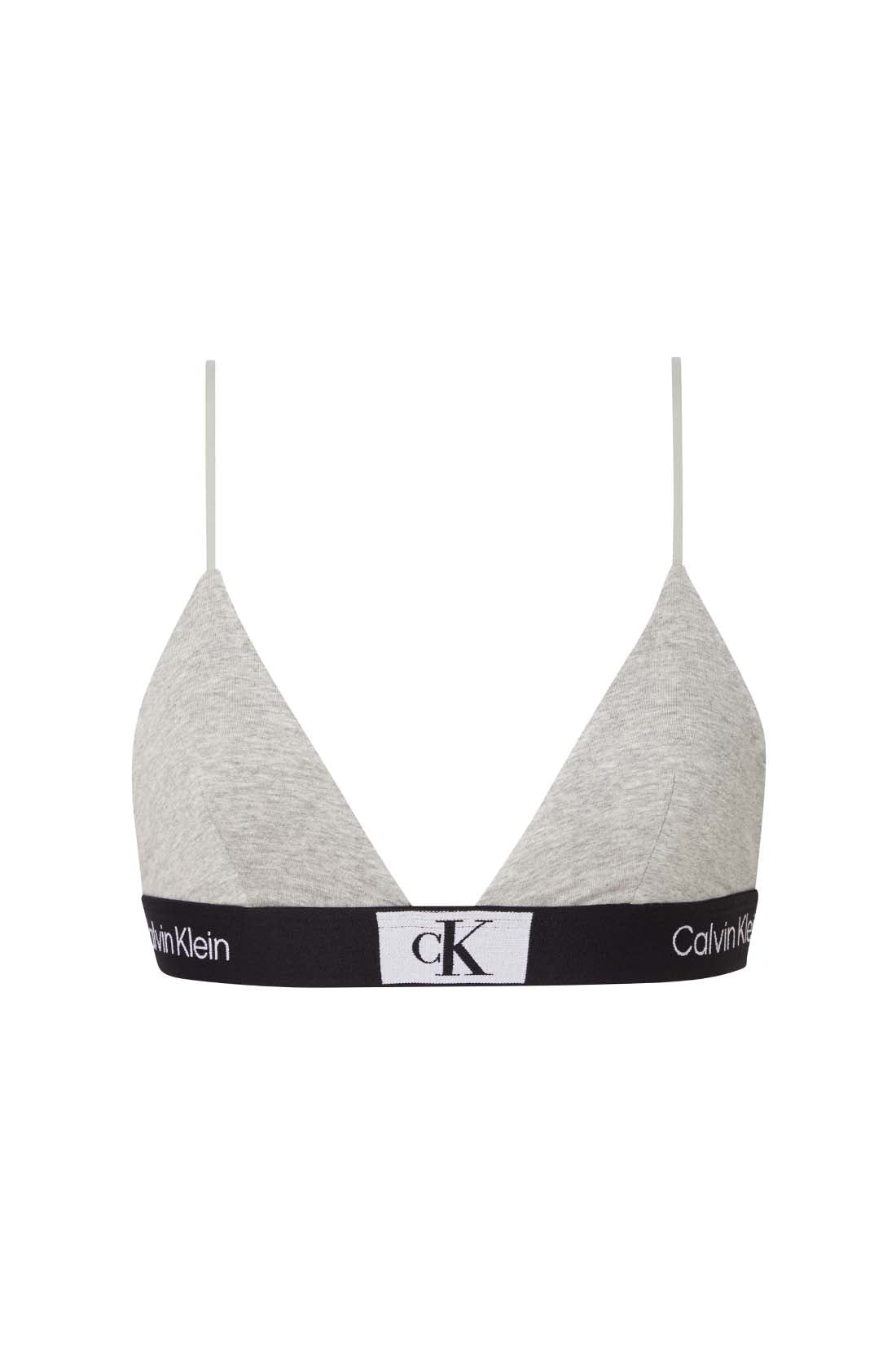 CALVIN KLEIN - Women's triangle bralette with logo   - Size L-7