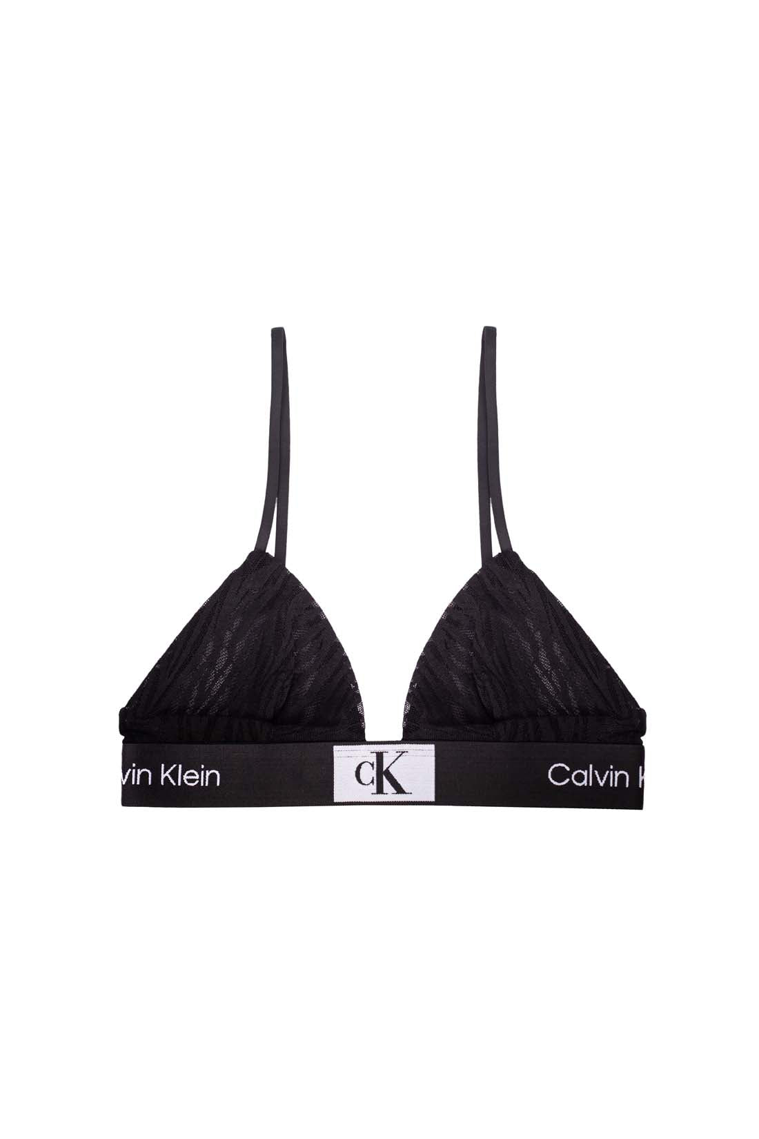 CALVIN KLEIN - Women's triangle bralette with tiger texture-4