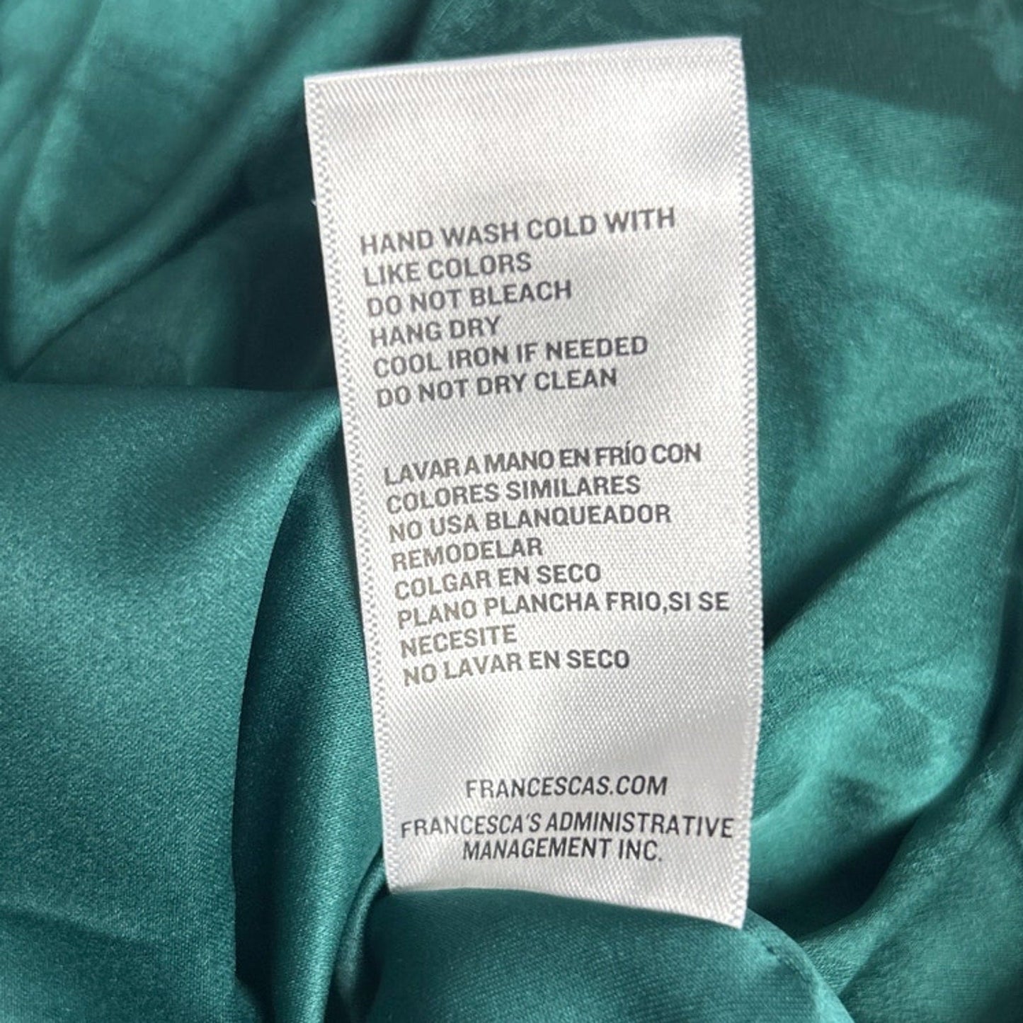 New Francescas Womens Small Emerald Green Jacquard Strappy Mini Bubble Dress