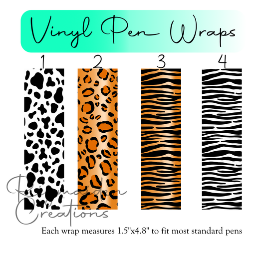 Animal Print Pen Wraps