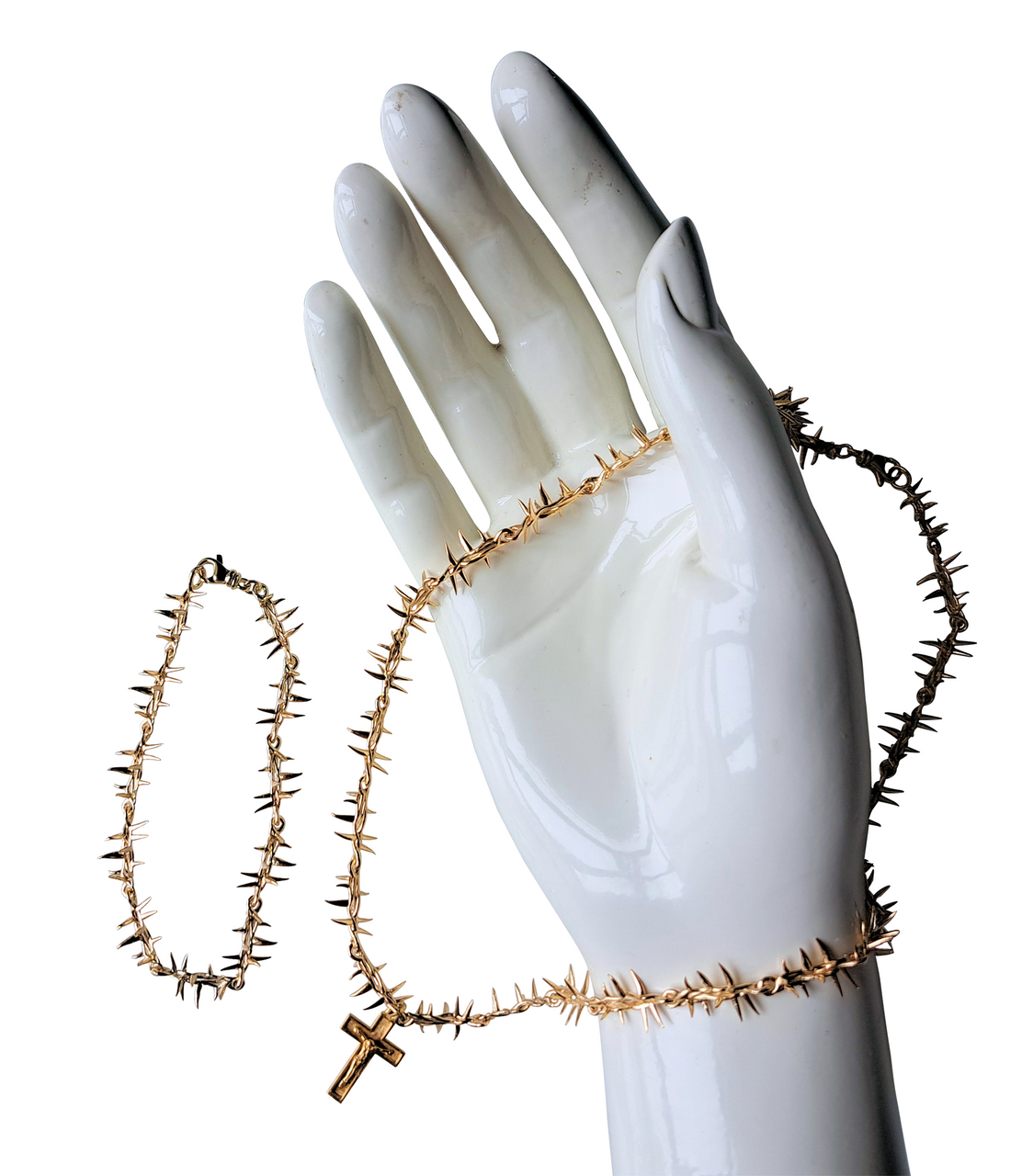 Custom Order: Chain of Thorns Necklace and Bracelet-6
