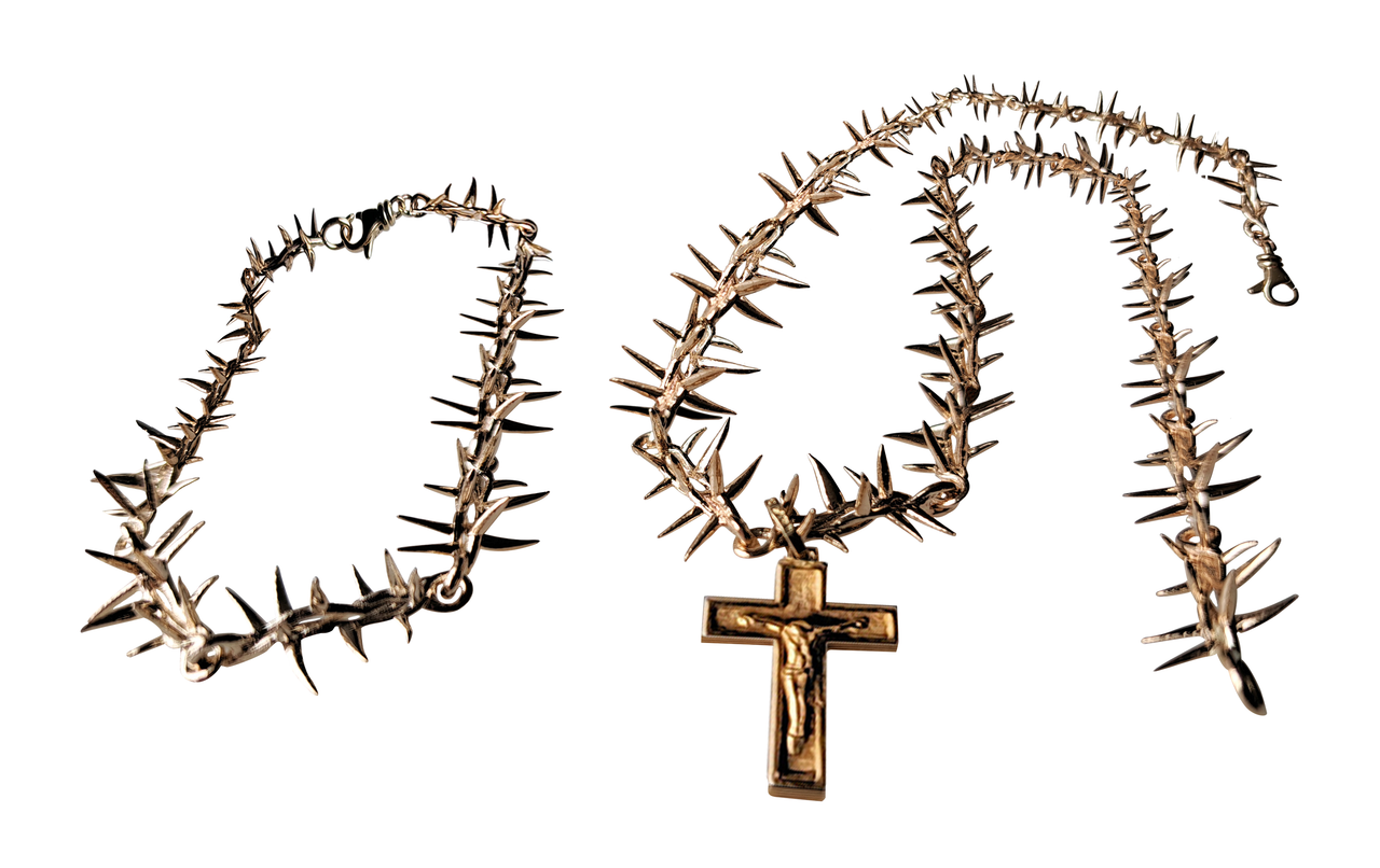 Custom Order: Chain of Thorns Necklace and Bracelet-8