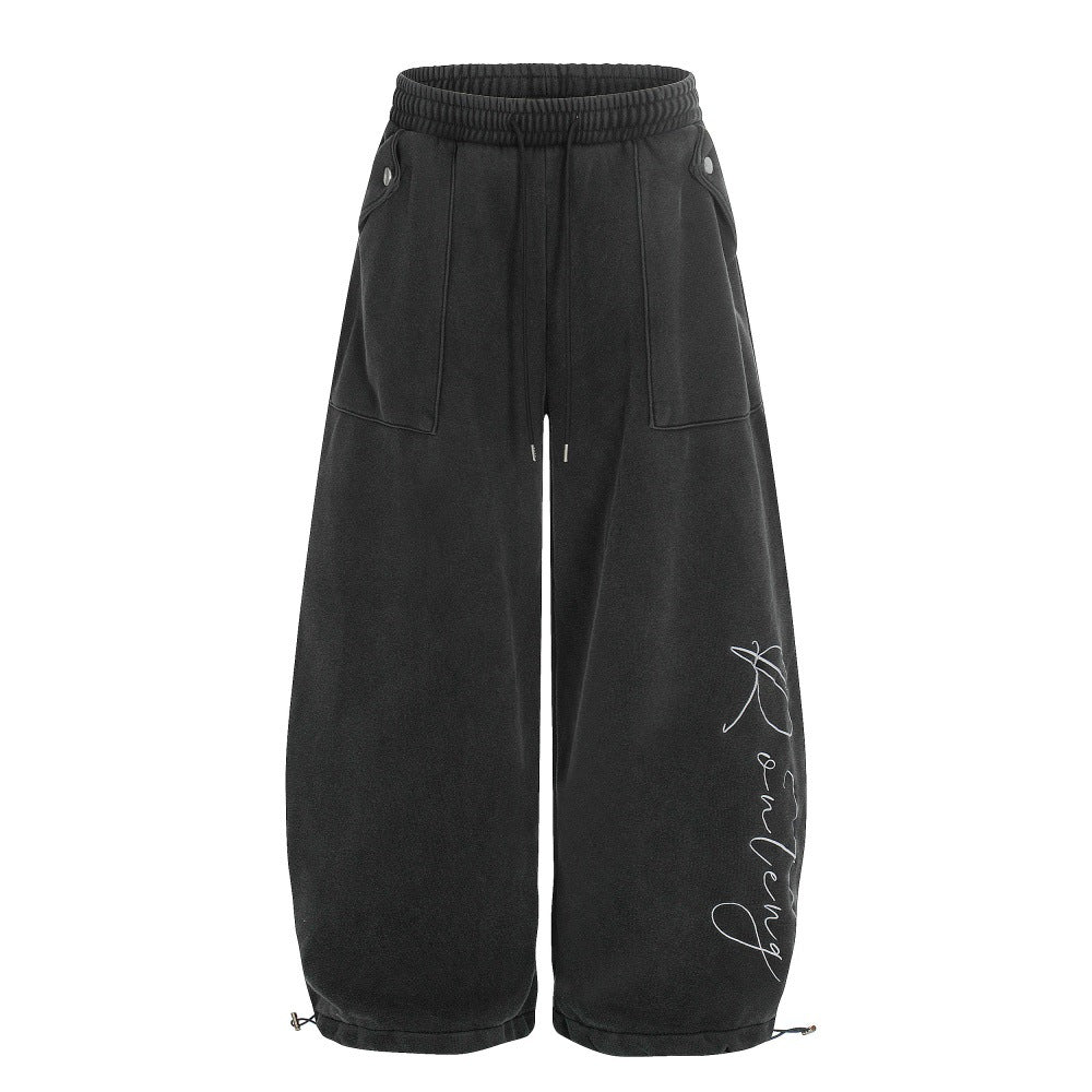 Bent knife and velvet sweatpants