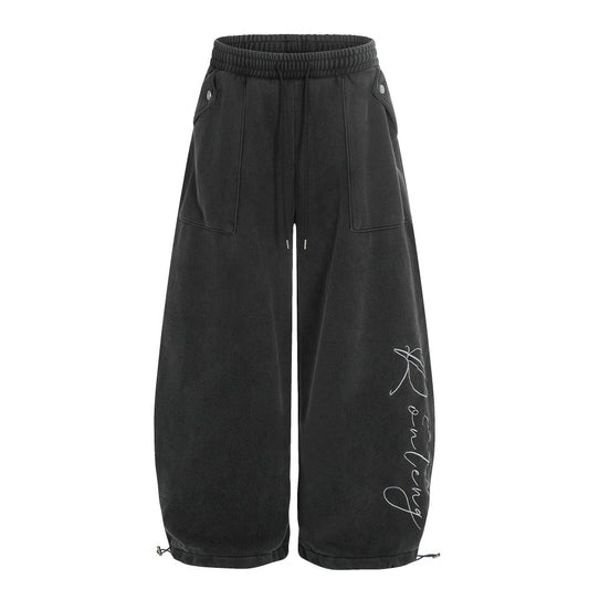 Bent knife and velvet sweatpants