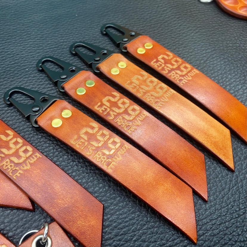 299KM/h Top-Speed Leather Handmade Motorcycle Keychain