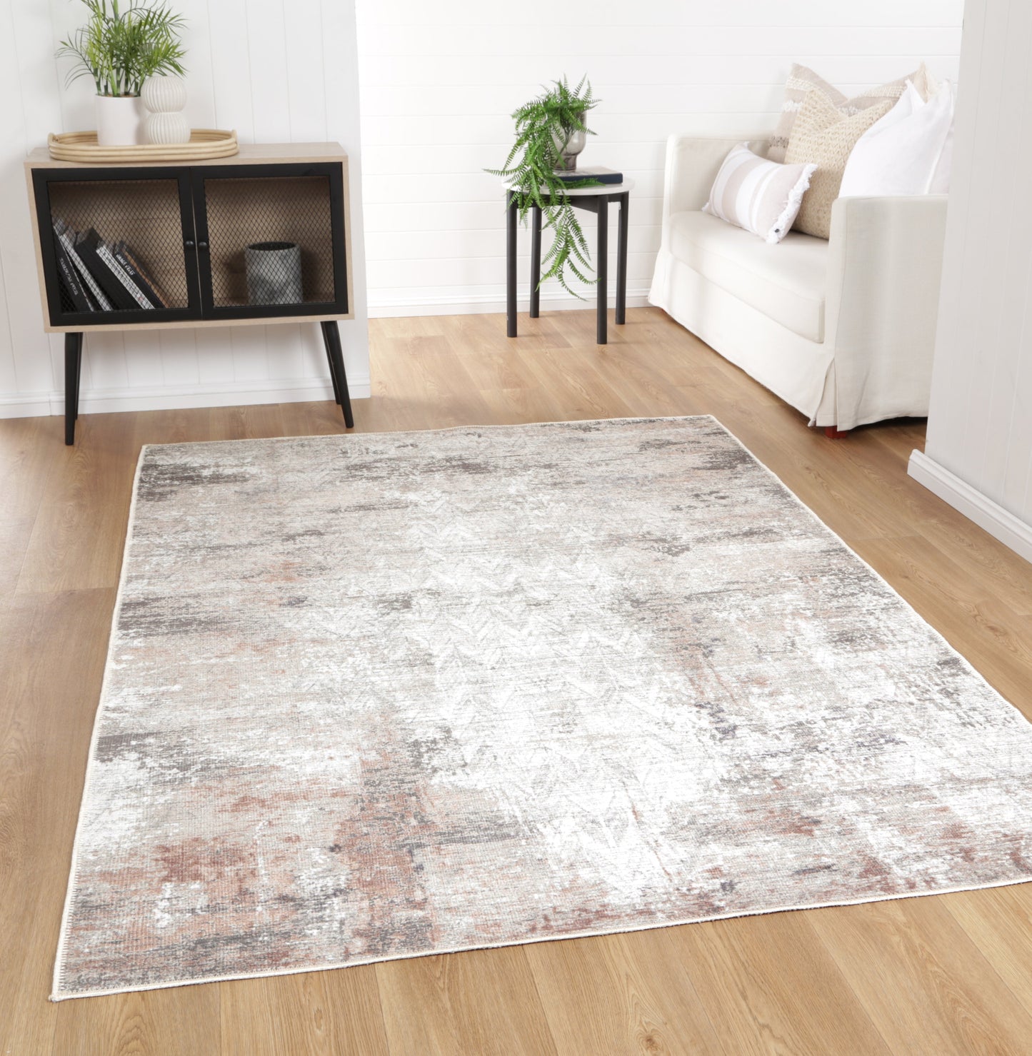 Limestone Machine Washable in Beige Rug-1