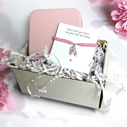 Ballet Shoes Friendship Bracelet & Jewellery Box Gift-0