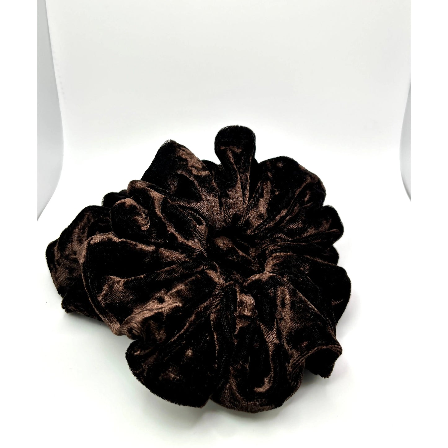 Brown Crushed Velvet Scrunchie